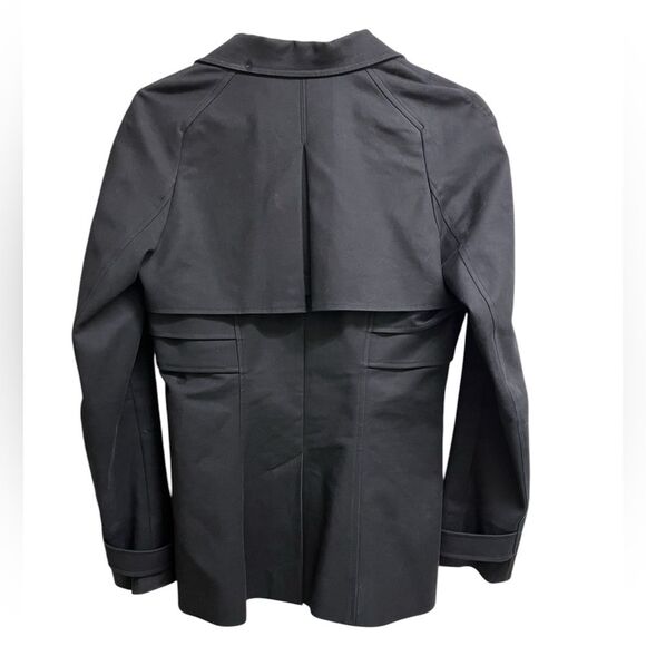 VTG Y2K REISS Black Fitted Pea Coat Blazer Jacket SZ XS Military Structured - Picture 2 of 7